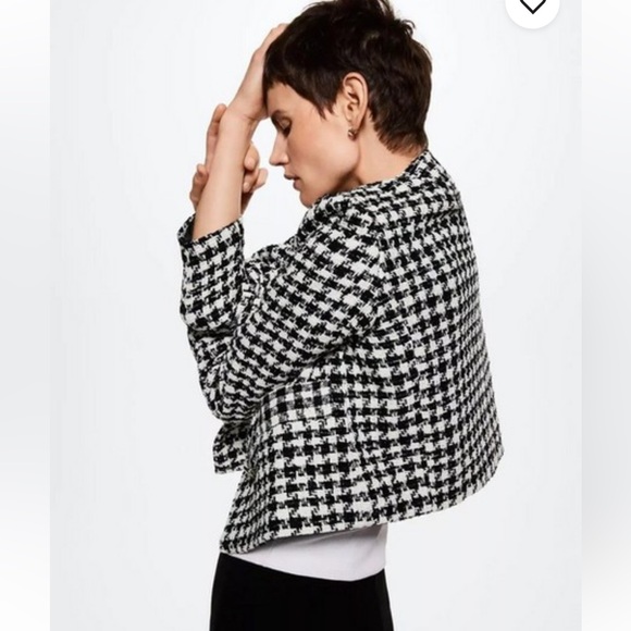 Mango Tweed houndstooth jacket, small - Picture 3 of 8